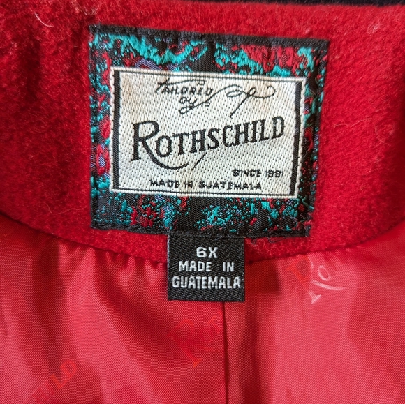 Rothschild sz6X gorgeous vintage red wool jacket EUC - Picture 4 of 11